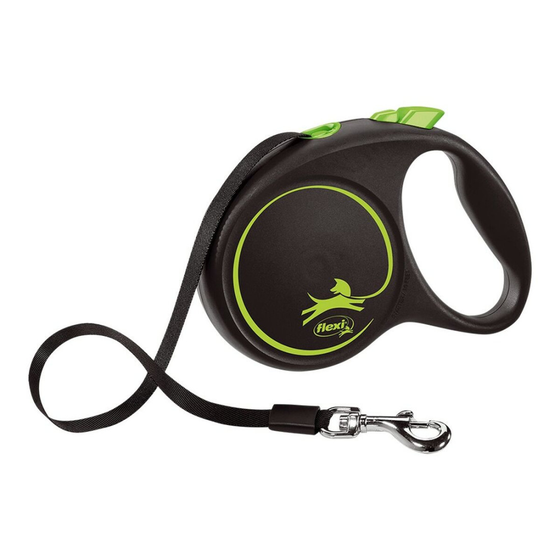 Šuns pavadėlis Flexi BLACK DESIGN 5 m M dydis Žalia