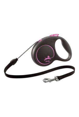 Šuns pavadėlis Flexi BLACK DESIGN 5 m Rožinė M dydis