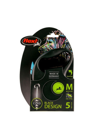 Šuns pavadėlis Flexi BLACK DESIGN 5 m Mėlyna M dydis