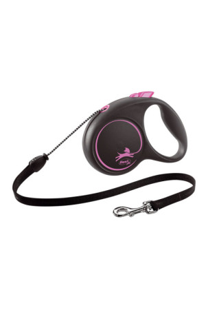 Šuns pavadėlis Flexi BLACK DESIGN 5 m Rožinė Dydžiai
