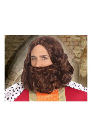 Perukas su barzda C/C. PELUCA 43624 Ruda Karalius-magas