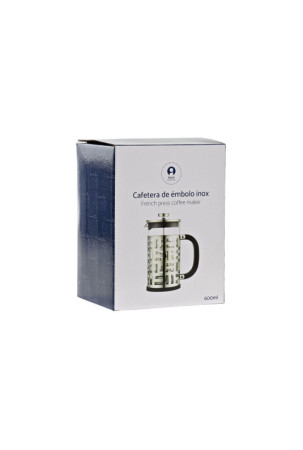 Žvakidė DKD Home Decor Juoda Sidabras Nerūdijantis plienas Plastmasinis Borosilikatinis stiklas 600 ml 16 x 9 x 18 cm