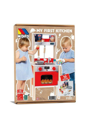 Žaislinė virtuvė Moltó 21293 Medžio Raudona (10 pcs) Žaislinė virtuvė Moltó 21293 Medžio Raudona (10 pcs)