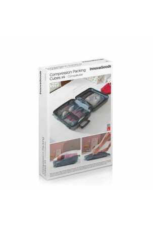 Suspaudžiami lagaminų organizavimo maišeliai Compakube InnovaGoods 4 Dalys Suspaudžiami lagaminų organizavimo maišeliai Compakube InnovaGoods 4 Dalys