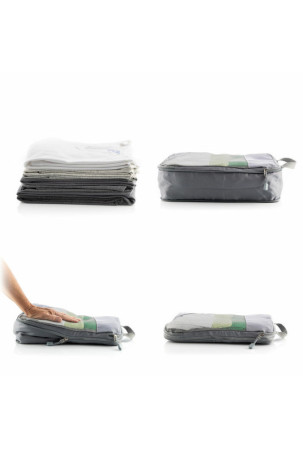 Suspaudžiami lagaminų organizavimo maišeliai Compakube InnovaGoods 4 Dalys Suspaudžiami lagaminų organizavimo maišeliai Compakube InnovaGoods 4 Dalys