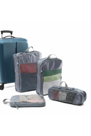 Suspaudžiami lagaminų organizavimo maišeliai Compakube InnovaGoods 4 Dalys Suspaudžiami lagaminų organizavimo maišeliai Compakube InnovaGoods 4 Dalys