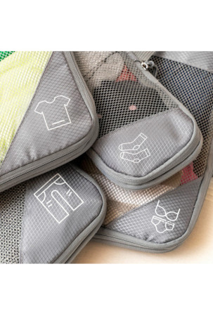 Suspaudžiami lagaminų organizavimo maišeliai Compakube InnovaGoods 4 Dalys Suspaudžiami lagaminų organizavimo maišeliai Compakube InnovaGoods 4 Dalys