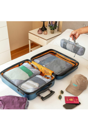 Suspaudžiami lagaminų organizavimo maišeliai Compakube InnovaGoods 4 Dalys Suspaudžiami lagaminų organizavimo maišeliai Compakube InnovaGoods 4 Dalys