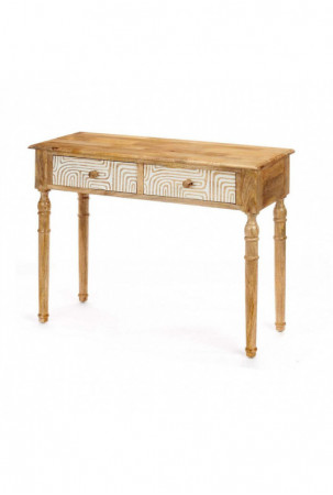 Stalas su 2 stalčiais Balta...