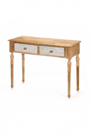 Stalas su 2 stalčiais Balta...