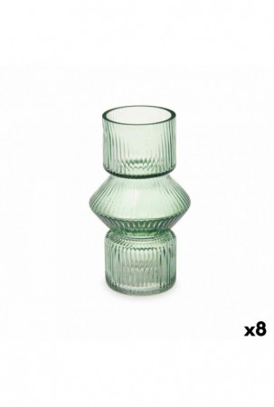 Vaza Dryžiai Žalia Stiklas...