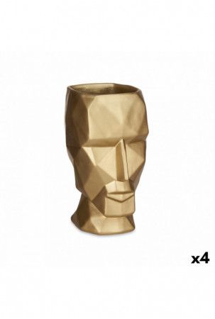 Vaza 3D Veidas Auksinis...