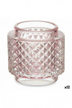 Žvakidė Rožinė stiklas (9 x...