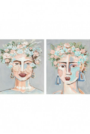 Drobė DKD Home Decor Gėlės...