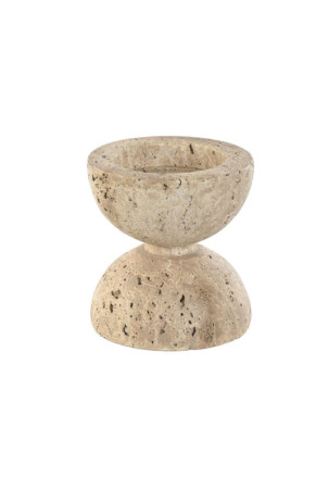 Žvakidė Home ESPRIT Rusvai gelsva Magnis 12 x 12 x 12,7 cm