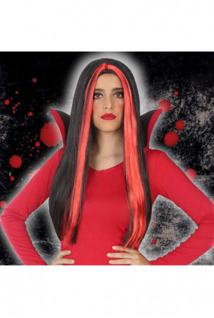 Helovino perukas Raudona
