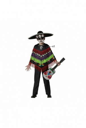 Kostiumas vaikams Juoda Griaučiai Pončo