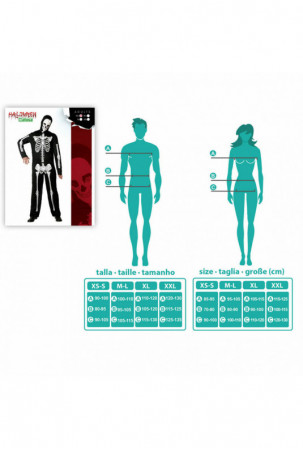 Kostumas suaugusiems Juoda Griaučiai Kostumas suaugusiems Juoda Griaučiai