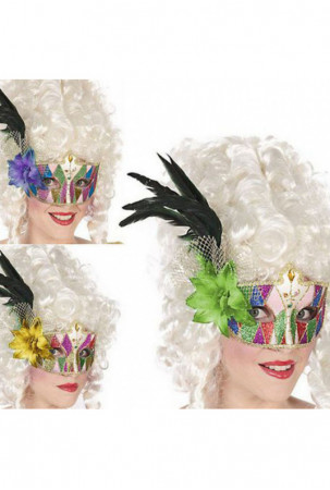 Akių kaukė su plunksnomis...