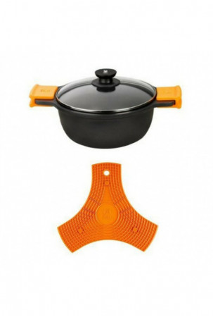 Puodas su stikliniu dangčiu...