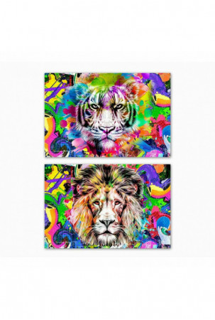 Drobė DKD Home Decor Liūtas...