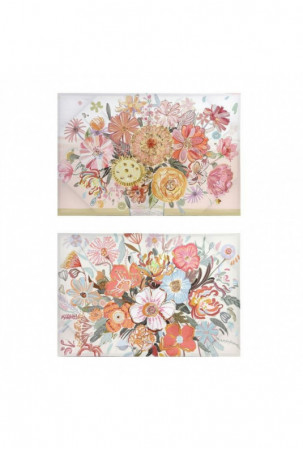 Drobė DKD Home Decor Gėlės...