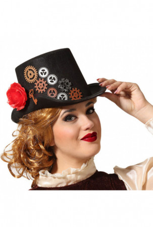 Skrybėlė Steampunk Juoda