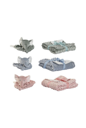 Dovanų rinkinys kūdikiams Home ESPRIT Mėlyna Žalia Rožinė Poliesteris (3 vnt.)