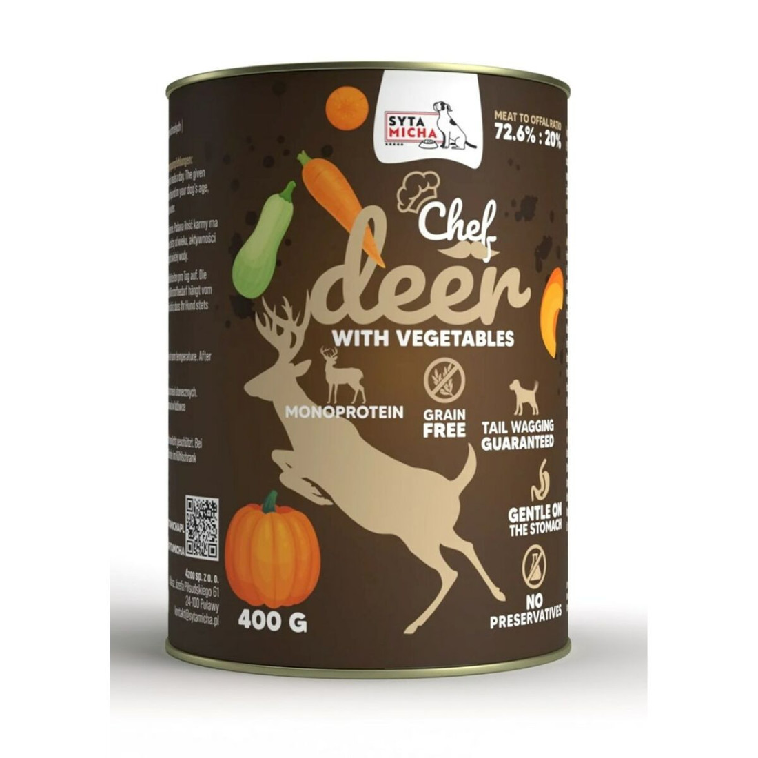 Šlapias maistas SYTA MICHA Elnias 400 g