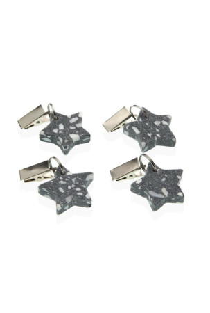 Staltiesės segtukas Versa Metalinis Plastmasinis Cinko lydinys 7 x 3 cm Žvaigždė 4 Dalys