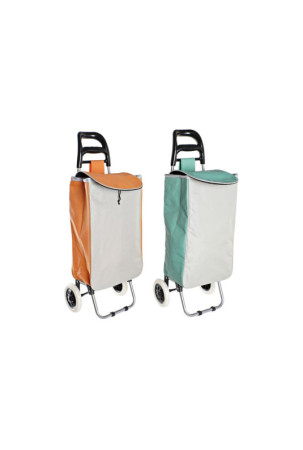 Pirkinių krepšys Home ESPRIT Žalia Pilka Persikas 37 L 34 x 20 x 96 cm (2 vnt.)