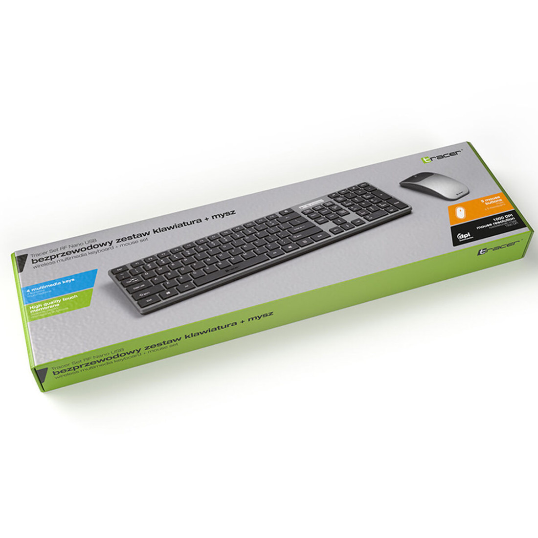Belaidė klaviatūra Tracer TRAKLA46773 Juoda Qwerty US