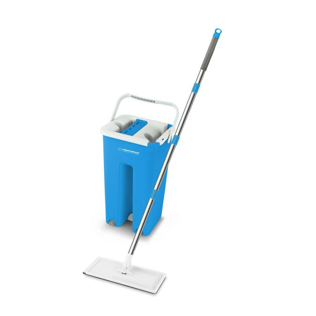 Mop with Bucket Esperanza EHS004 Mėlyna Balta Mikro audinys