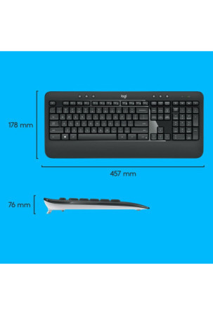 Klaviatūra ir pelė Logitech 920-008685 Juoda Qwerty US