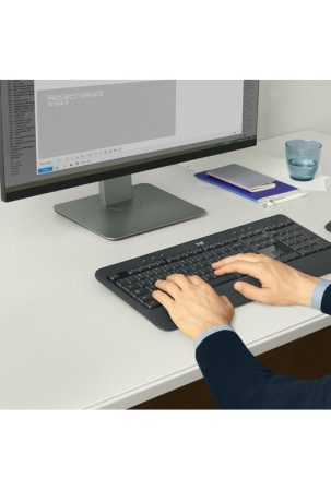 Klaviatūra ir pelė Logitech 920-008685 Juoda Qwerty US