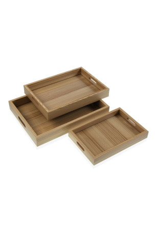 Padėklų rinkinys Versa Medžio MDF 30 x 5,5 x 40 cm (3 Dalys)