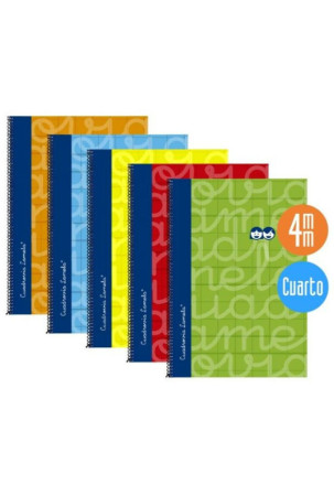 Pratybų sąsiuvinių rinkinys Lamela Spalvotas Ketvirtis 5 Dalys 80 Paklodės