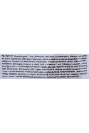 Pašarai Trovet Hypoallergenic Suaugęs Triušis 250 g