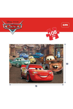Vaikiška puzlė Cars Dvipusis 108 Dalys 70 x 1,5 x 50 cm (6 vnt.) Vaikiška puzlė Cars Dvipusis 108 Dalys 70 x 1,5 x 50 cm (6 vnt.)