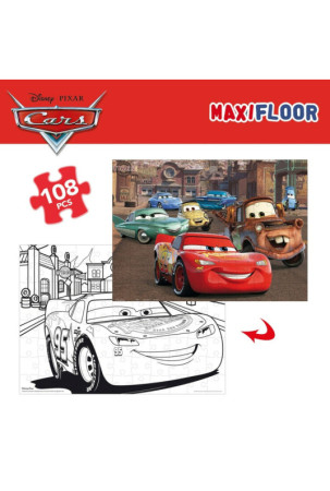 Vaikiška puzlė Cars Dvipusis 108 Dalys 70 x 1,5 x 50 cm (6 vnt.) Vaikiška puzlė Cars Dvipusis 108 Dalys 70 x 1,5 x 50 cm (6 vnt.)