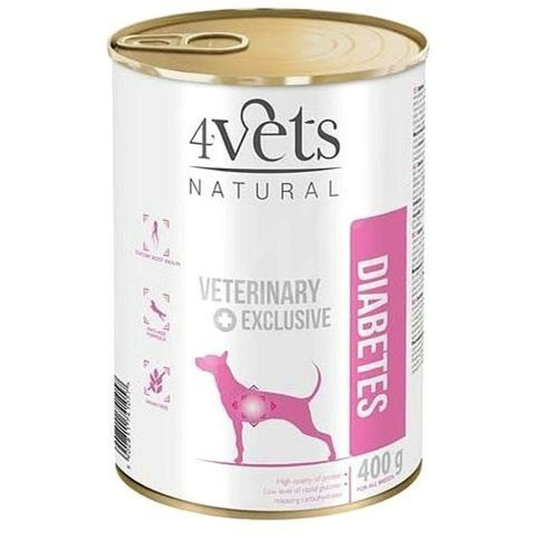 Šlapias maistas 4VETS         Suaugusiems šunims Turkija 400 g