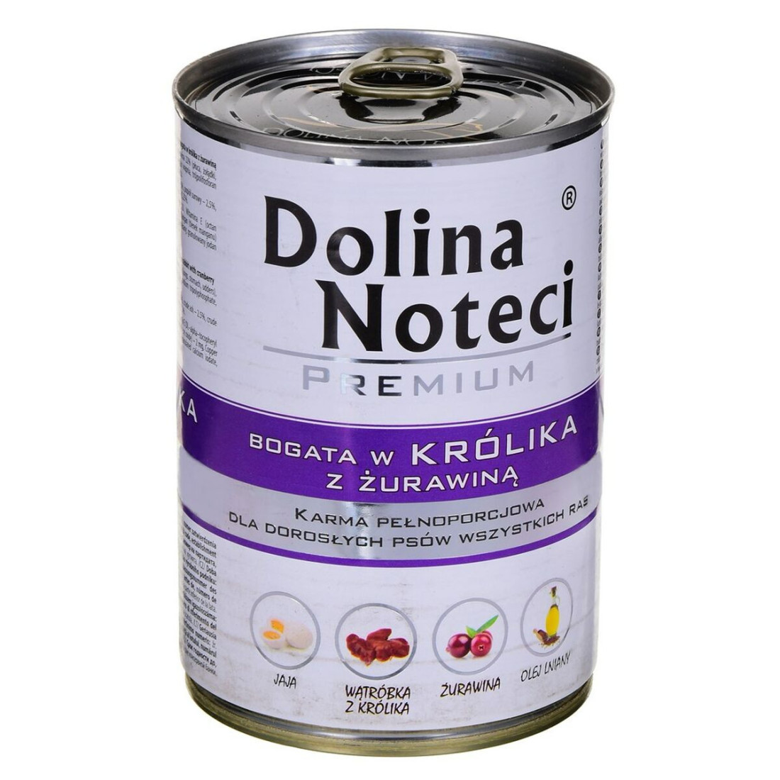 Šlapias maistas Dolina Noteci Premium Mėlynė Triušis 400 g