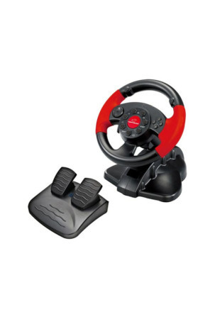 Lenktynių vairas Esperanza EG103 Pedalai Juoda Raudona PC PlayStation 3 PlayStation 2