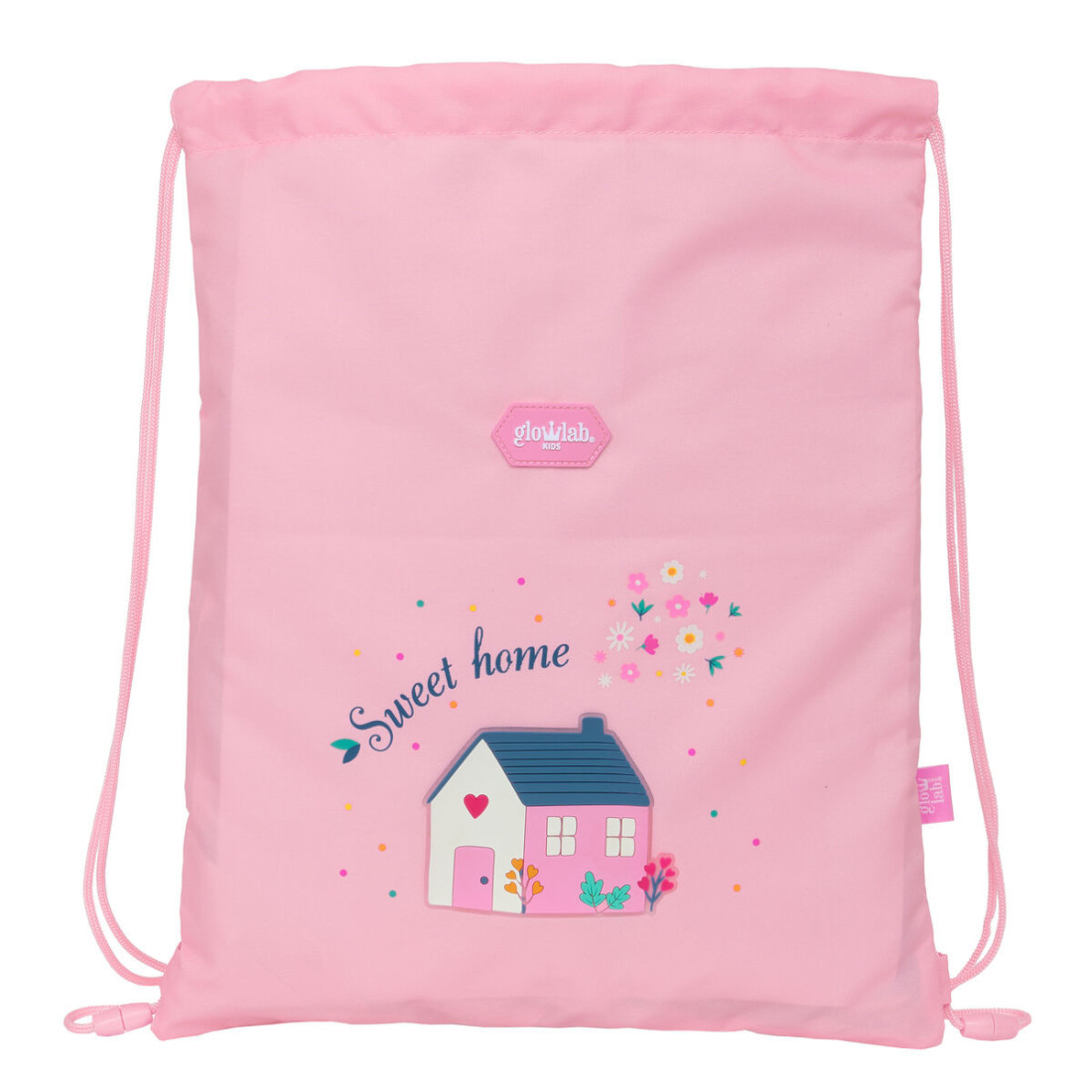 Kuprinė su virvutėmis Glow Lab Sweet home Rožinė 26 x 34 x 1 cm