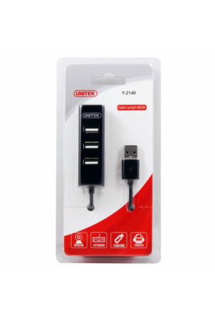 3 lizdų USB šakotuvas Unitek Y-2140 Juoda