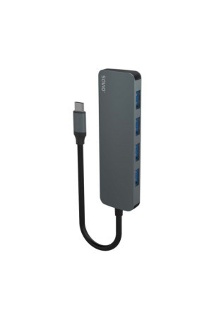 4 lizdų USB-C šakotuvas Savio AK-54 Pilka