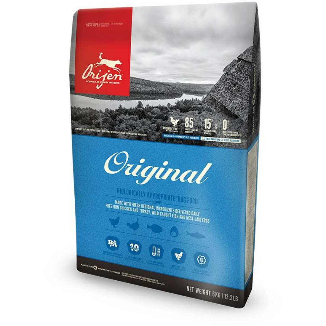 Pašarai Orijen Original Žuvis Suaugęs Višta Turkija 6 Kg