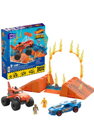 Statybos rinkinys Hot Wheels Mega Construx - Smash & Crash Shark Race 245 Dalys