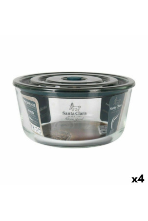 Hermetiška priešpiečių dėžutė Santa Clara Pilka 1,65 L (4 vnt.)