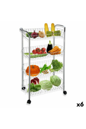 Daržovių vežimėlis Confortime 4 Lentynos Metalinis 51 x 27 x 84 cm (6 vnt.)